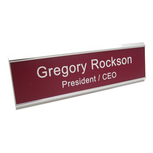 Custom Red Nameplate